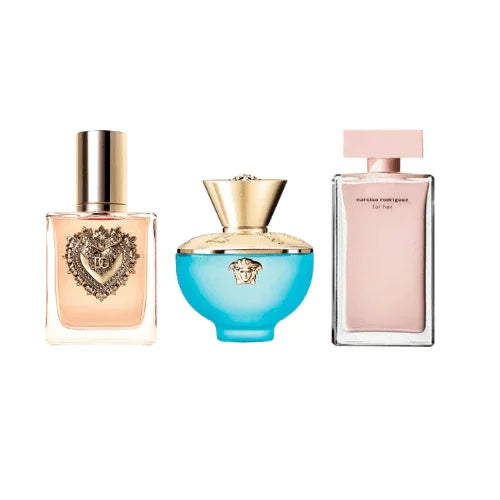 Combo 3 Miniaturas - Devotion Dolce&Gabbana  + Dylan Turquoise Versace + Narciso Rodriguez For Her