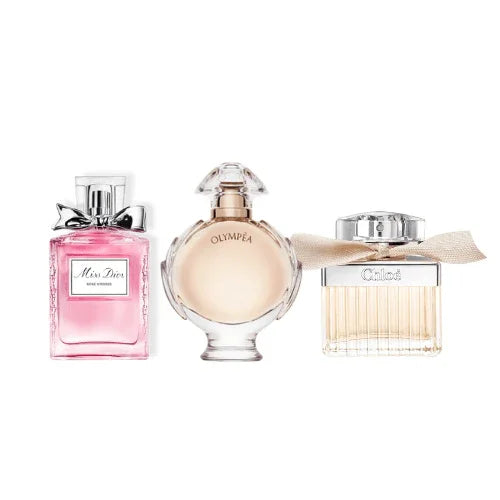 Combo 3 Miniaturas - Miss Dior Rose N’Roses + Olympéa Rabanne + Chloé Eau De Parfum