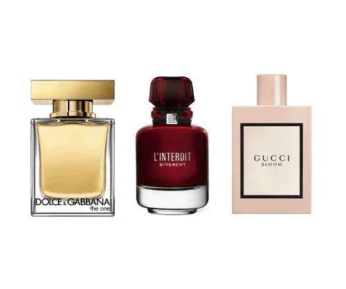 Combo 3 Miniaturas - The One By Dolce Gabbana + L'Interdit Rouge + Gucci Bloom