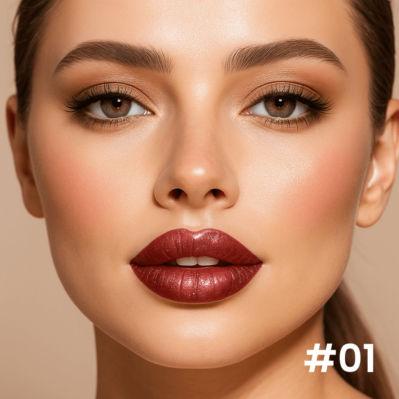 Velvet Glow Lipstick Shine - Brilho Sofisticado e Cor Intensa Que Valoriza Seus Lábios. - Imagem 3